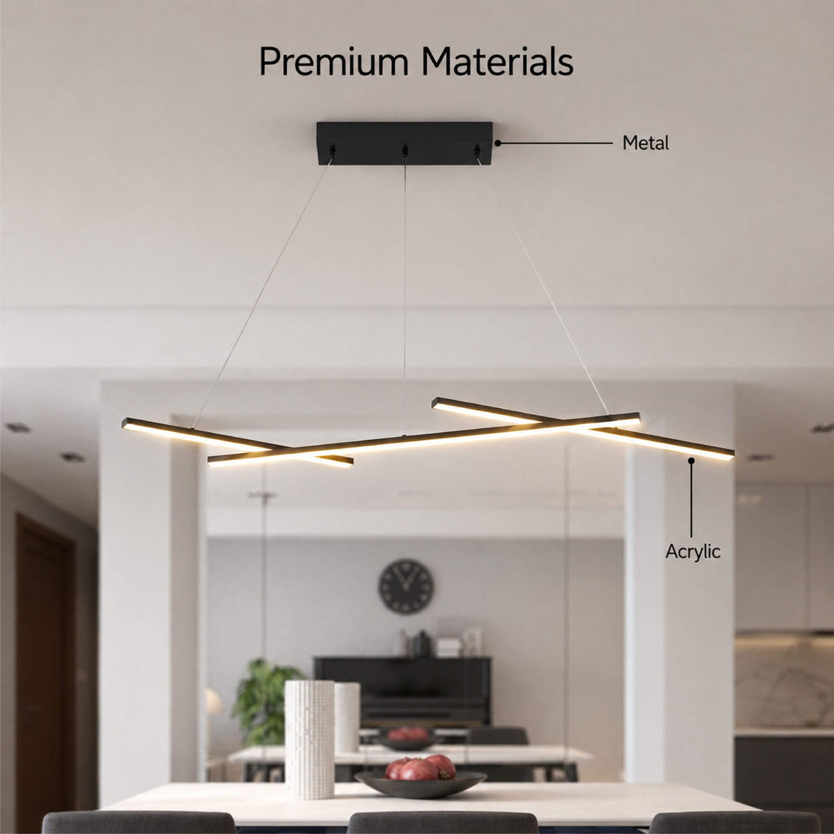Plafonieră LED dimabilă cu telecomandă, albă, 100 × 100 cm, 5500 lm