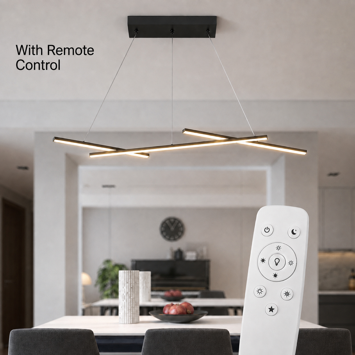 Plafonieră LED dimabilă cu telecomandă, albă, 100 × 100 cm, 5500 lm