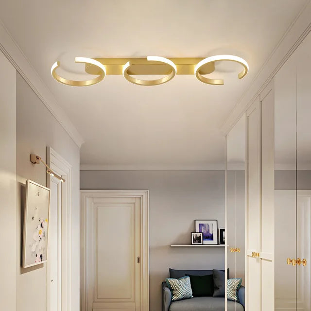 Plafonieră LED aurie, 73 cm, dimabilă, Wi-Fi, telecomandă, 3 culori