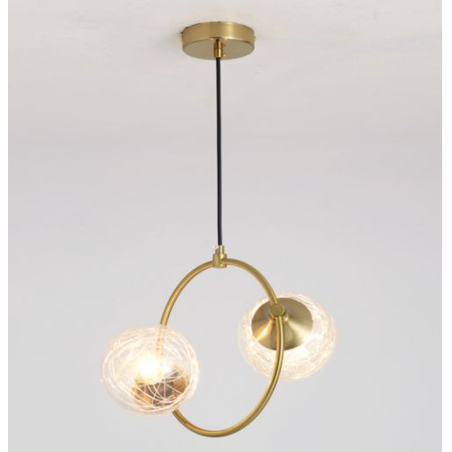 Plafonieră albă cu 2 socluri E27, metal și acril, max. 2x60 W
