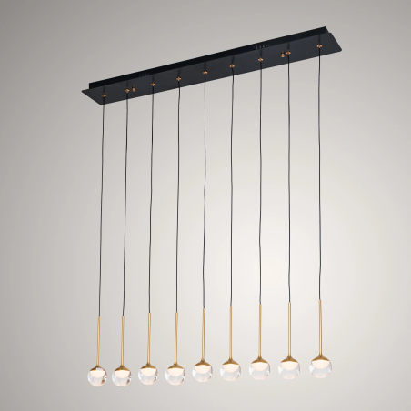 Plafonieră LED aurie, 9 surse, 36 W, 3 temperaturi de culoare, 900 lm