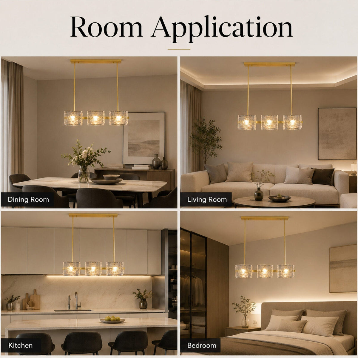 Plafonieră aurie cu 6 surse E14, din metal și sticlă, 70 × 60 cm