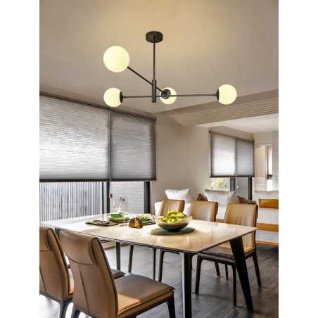 Plafonieră LED modernă albă, cu 4 surse de lumină și 3 temperaturi de culoare