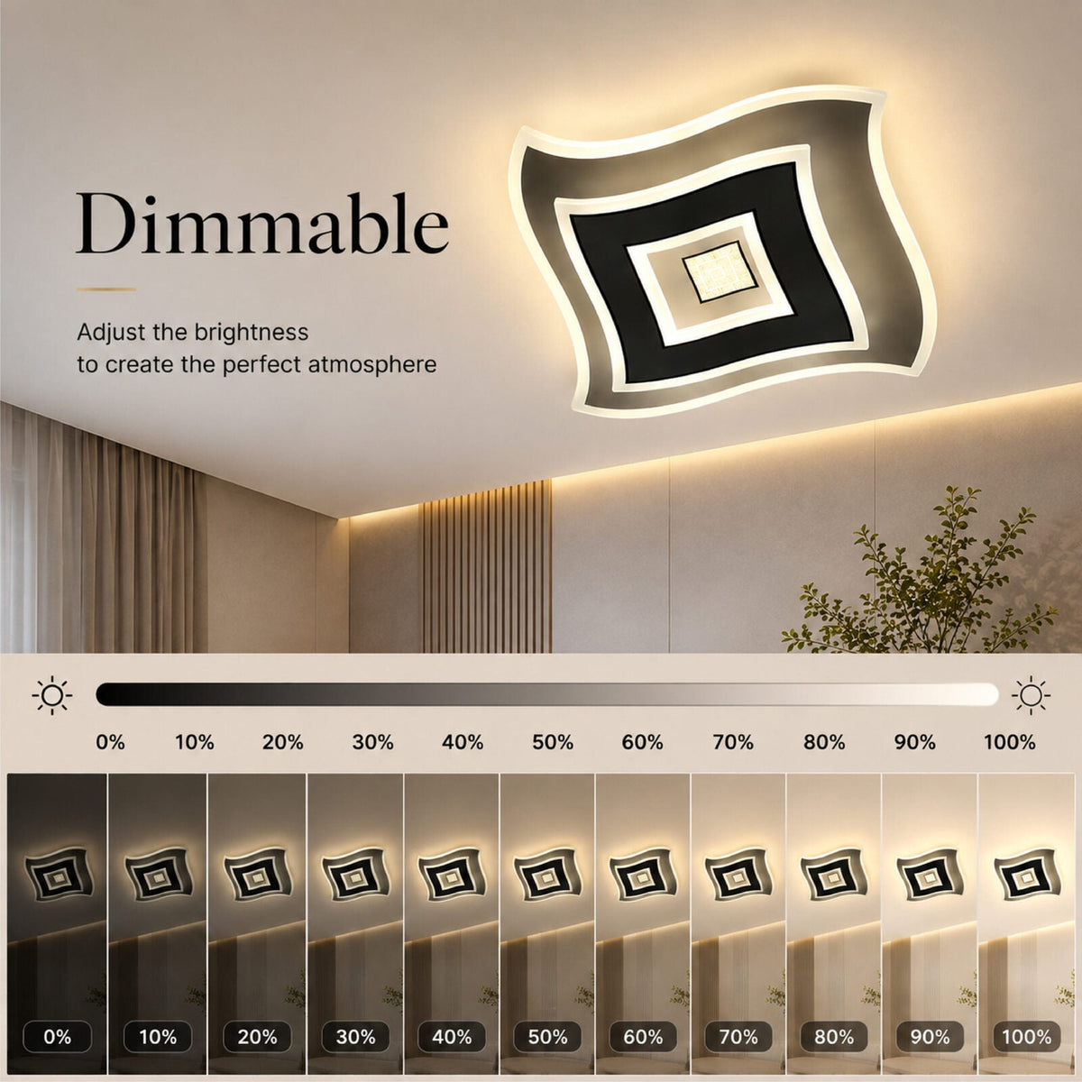 Lampă LED pentru oglindă 32 cm, dimabilă, Wi-Fi și telecomandă, 100 W