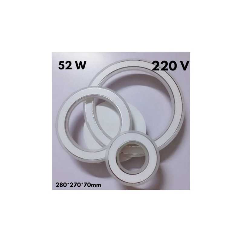 Plafonieră LED 52 W, 2600 lm, 3 temperaturi de culoare, metal și acril