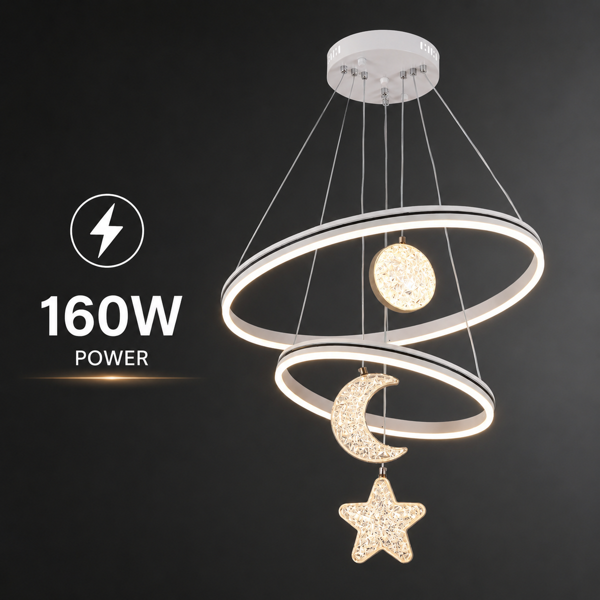 Plafonieră LED modernă cu telecomandă, 3 temperaturi de culoare, 60 cm