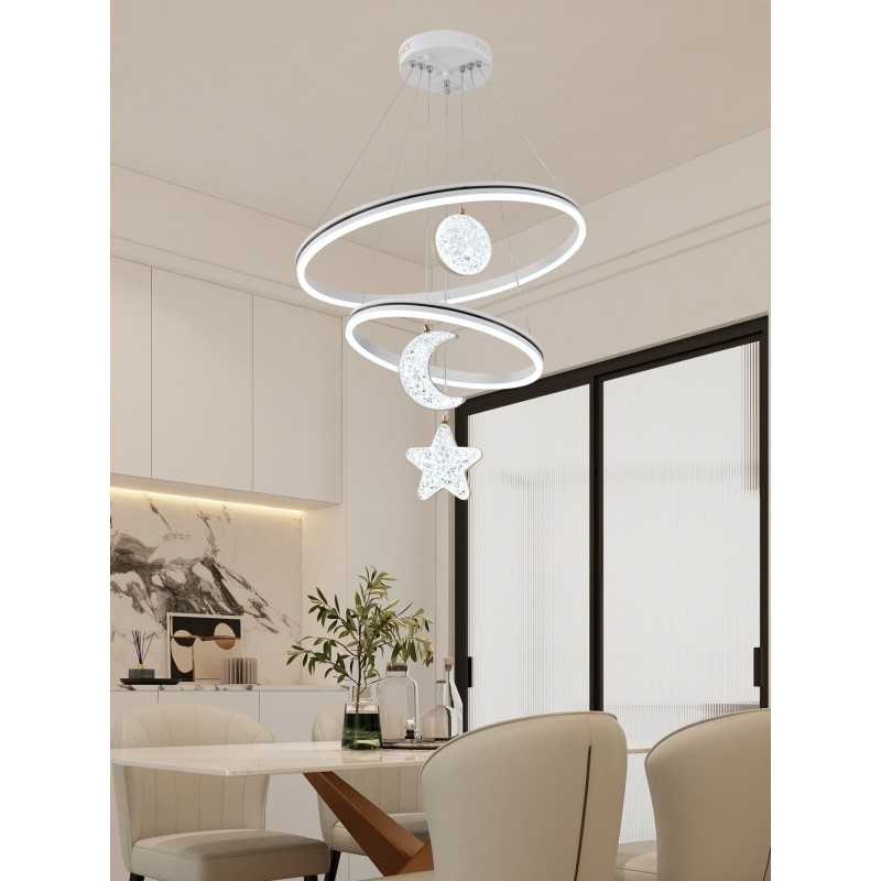 Plafonieră LED modernă cu telecomandă, 3 temperaturi de culoare, 60 cm