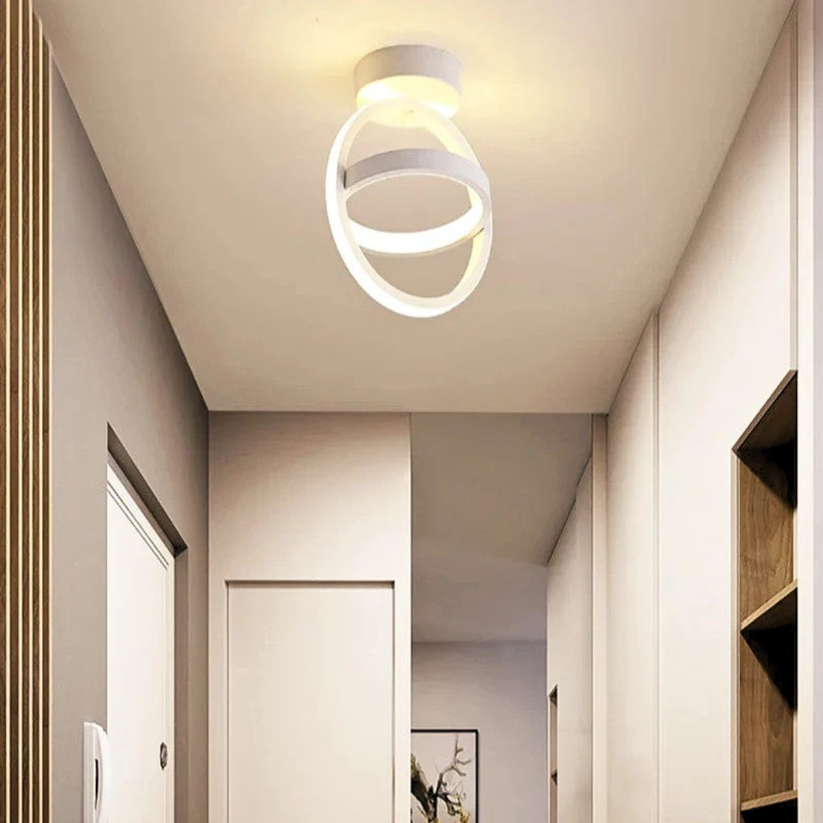 Plafonieră LED albă, 36 W, 1800 lm, din metal și acril