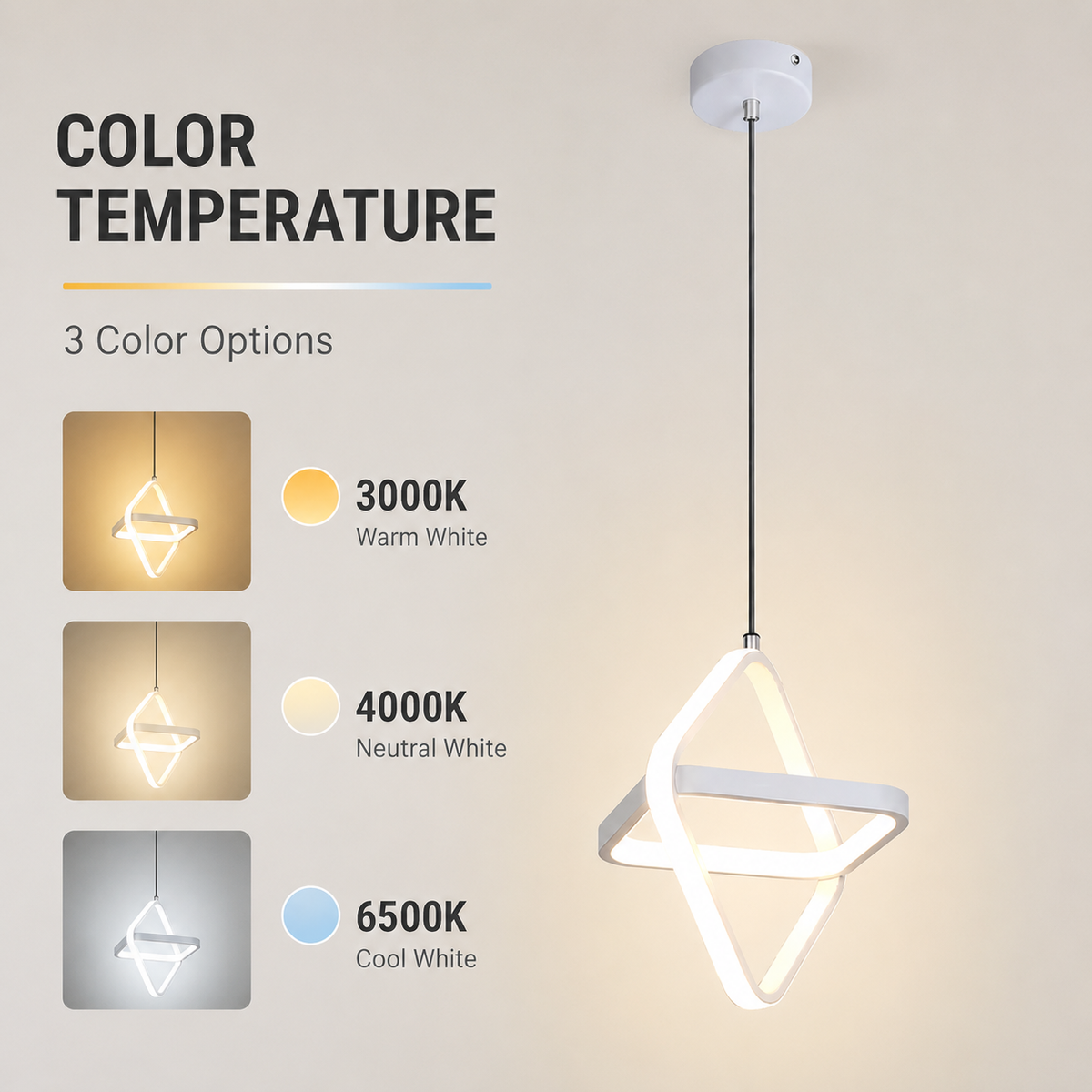 Aplică LED de perete, albă, 26 W, 1200 lm