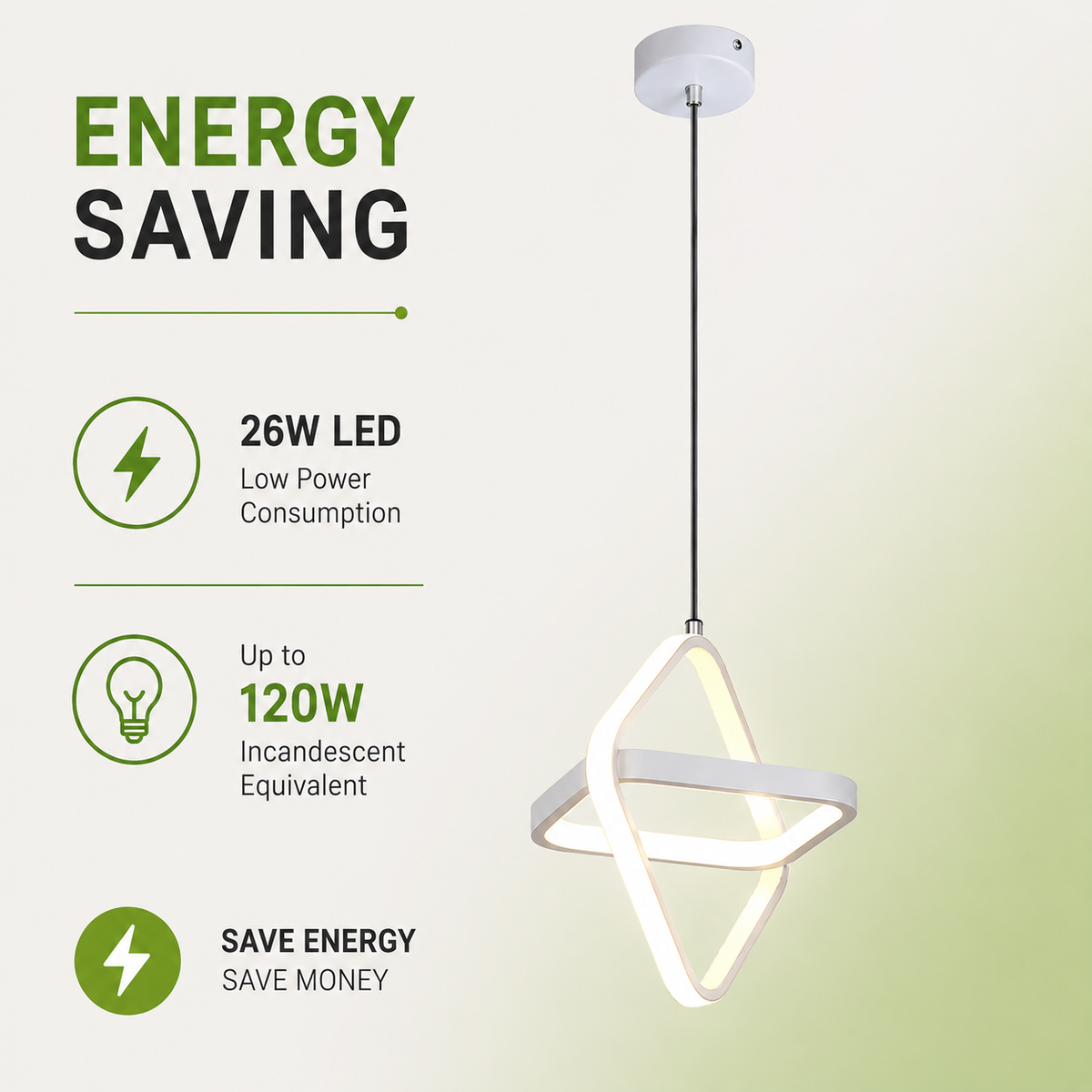 Aplică LED de perete, albă, 26 W, 1200 lm