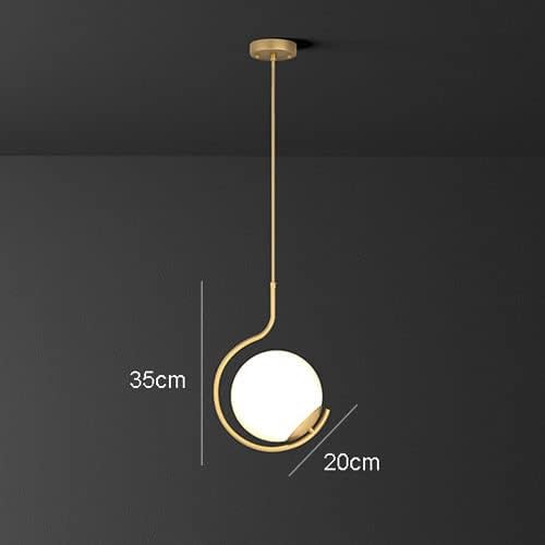 Pendul modern cu glob mat, 1 x E27