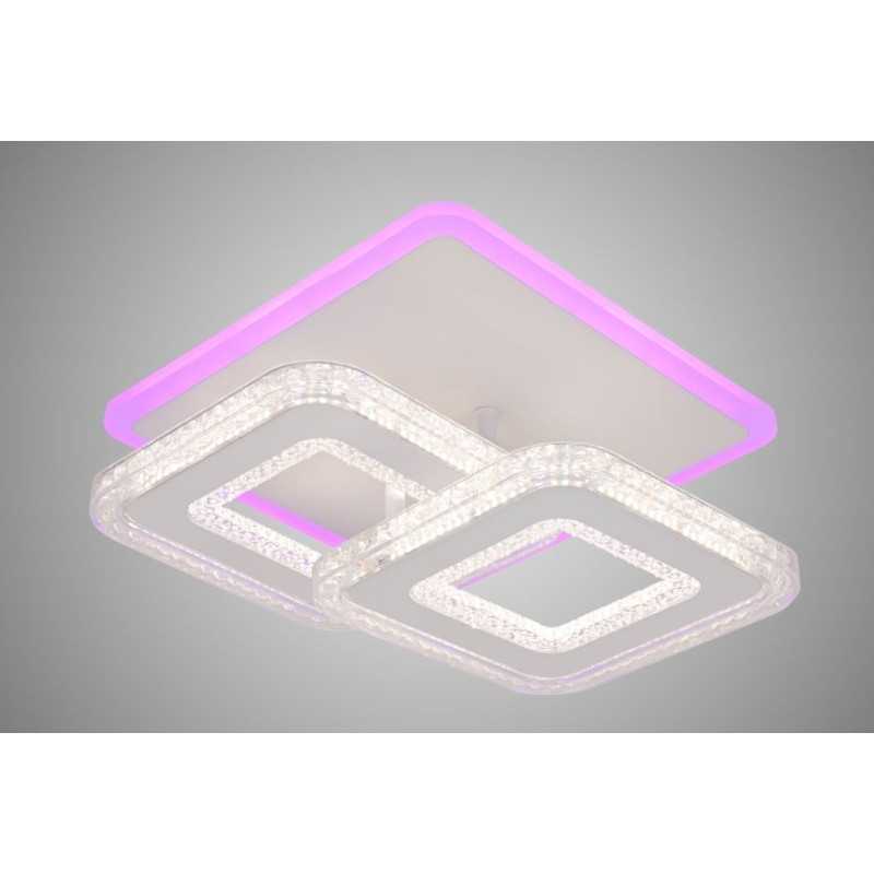 Plafonieră LED RGB 45 W, dimabilă, cu Wi-Fi și telecomandă