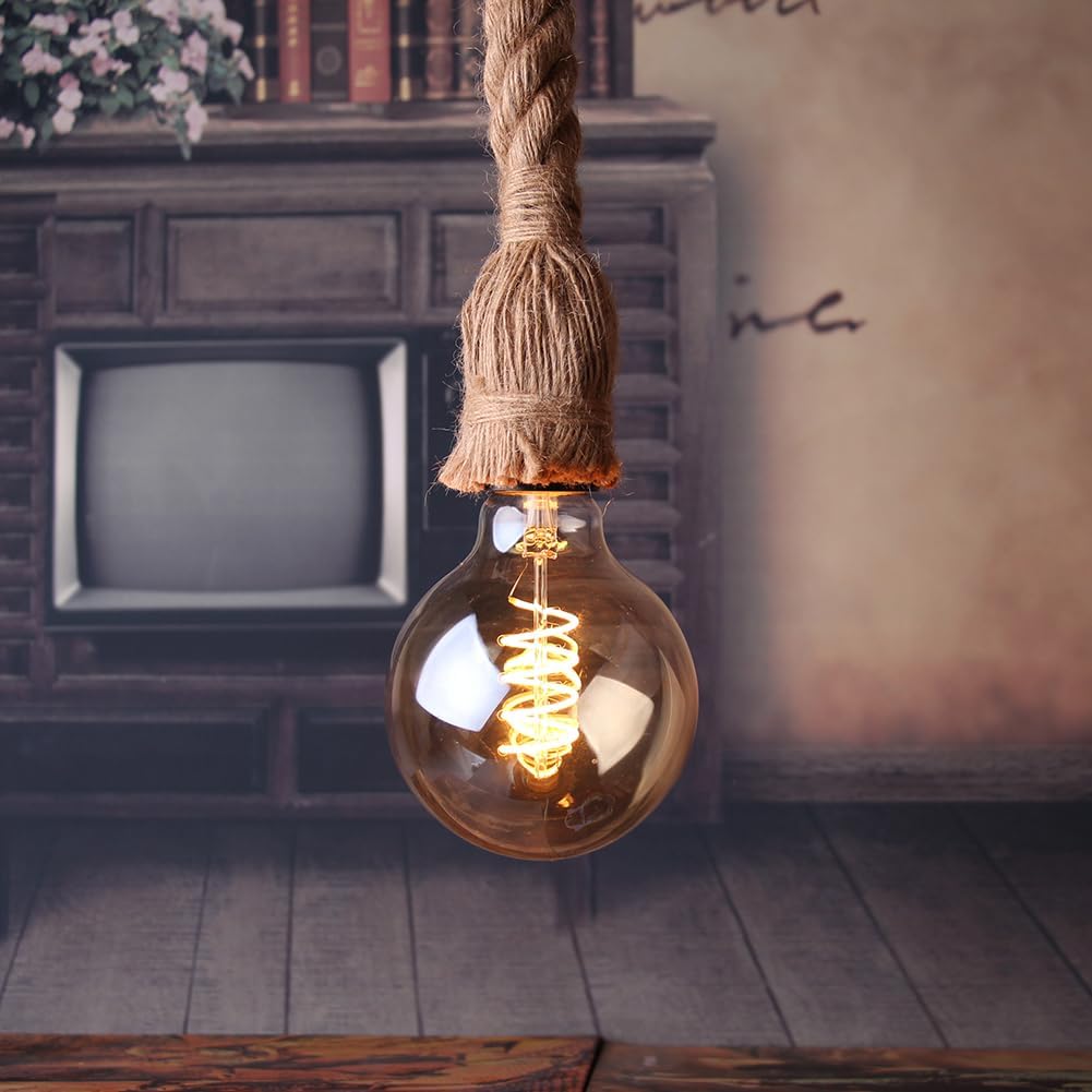 Pendul decorativ cu frânghie, 1 x E27