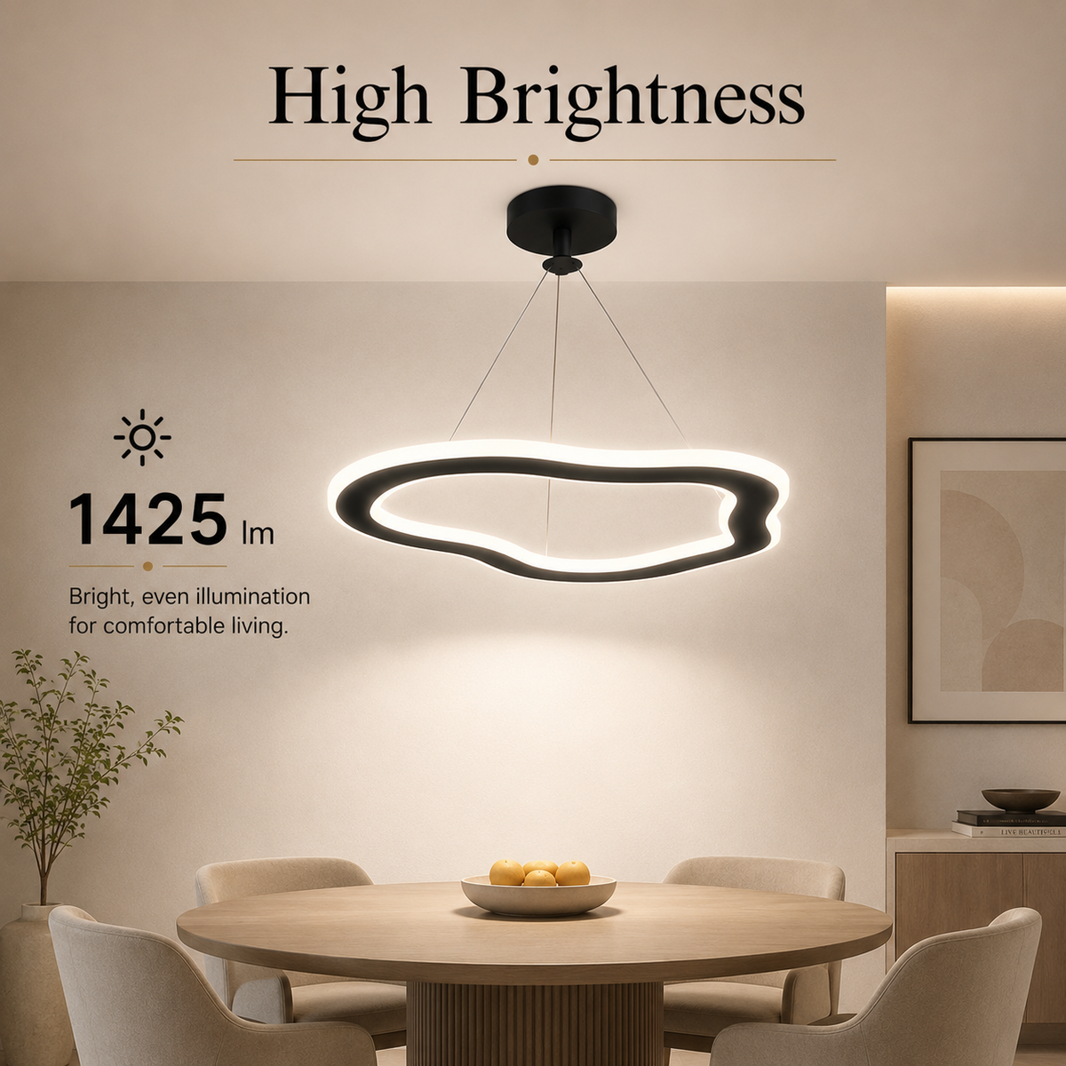 Plafonieră LED rotundă neagră, 27 W, 3 culori, Ø25 cm