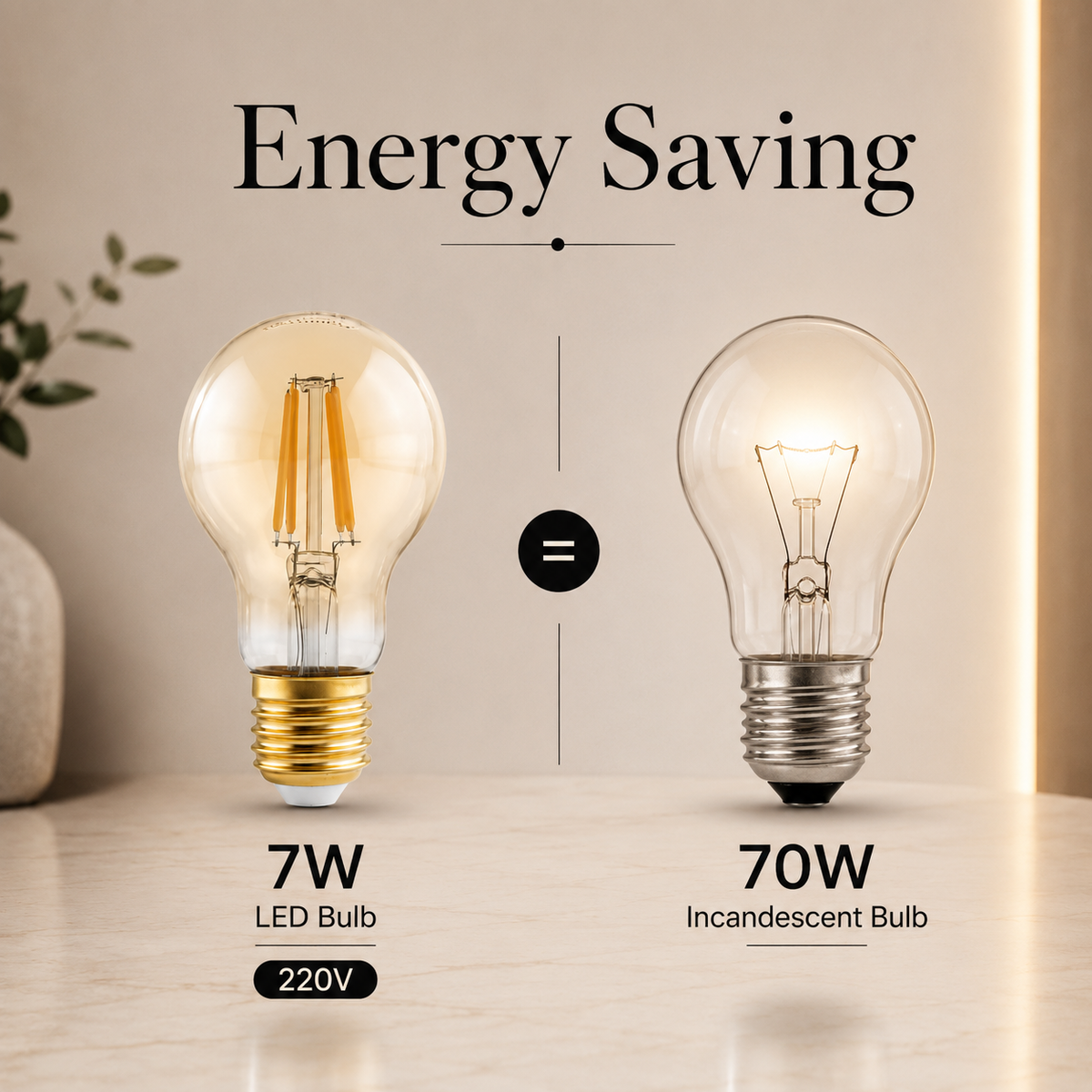 Bec LED cu filament A60, 7 W, E27, 2200 K, sticlă fumurie, 700 lm