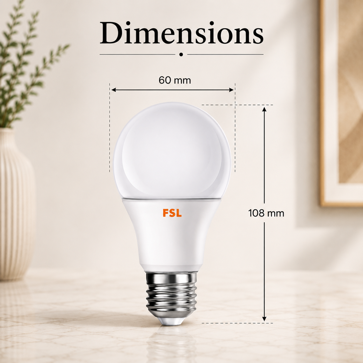 Bec LED E27 A60, 5 W, 6500 K, lumină rece