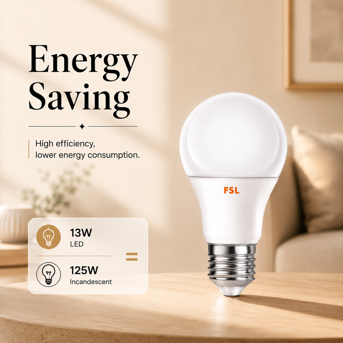 Bec LED E27 A70, 13 W, 1300 lm, lumină albă caldă 3000 K