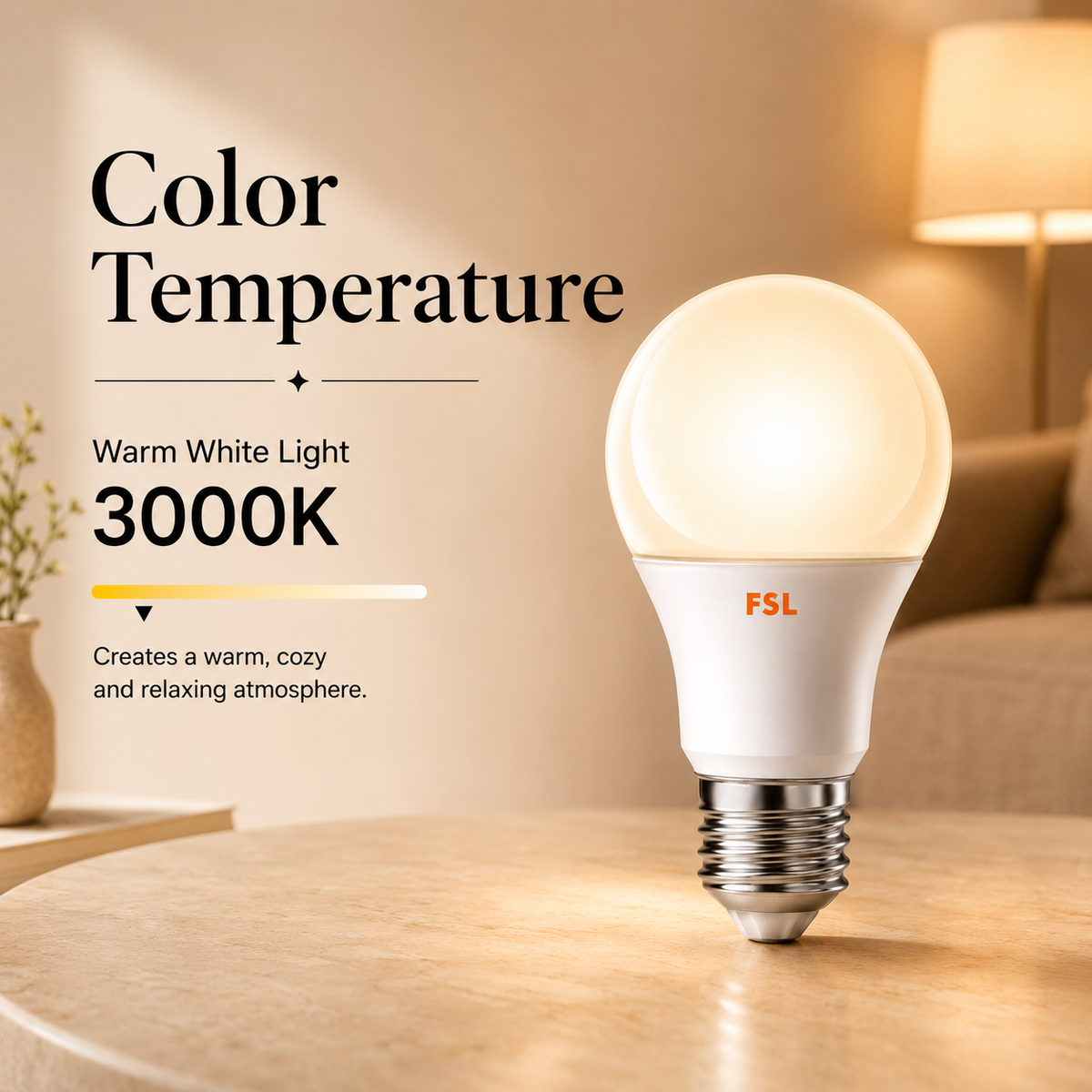 Bec LED E27 A70, 13 W, 1300 lm, lumină albă caldă 3000 K