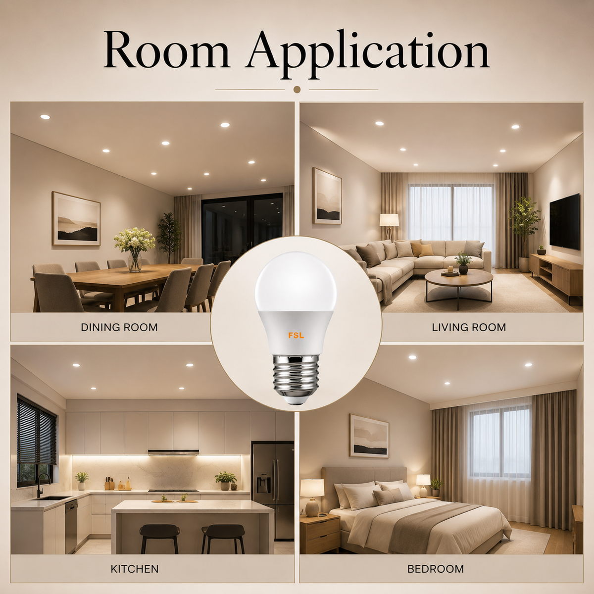Bec LED E27 G45, 5,5 W, 3000 K, lumină caldă, sticlă cristal