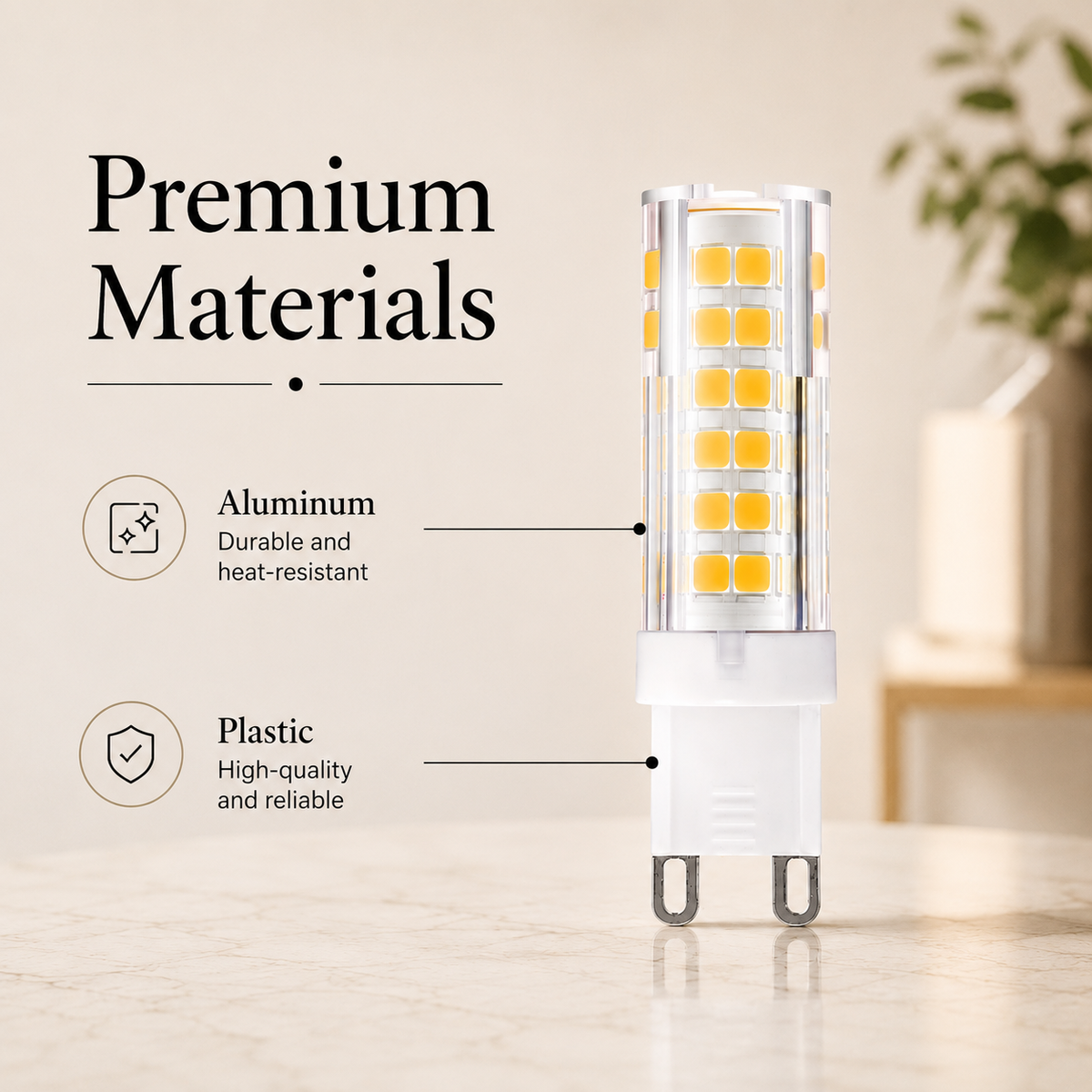 Set 10 becuri LED G9, 9W, 700 lm, lumină neutră 4000K, 220V
