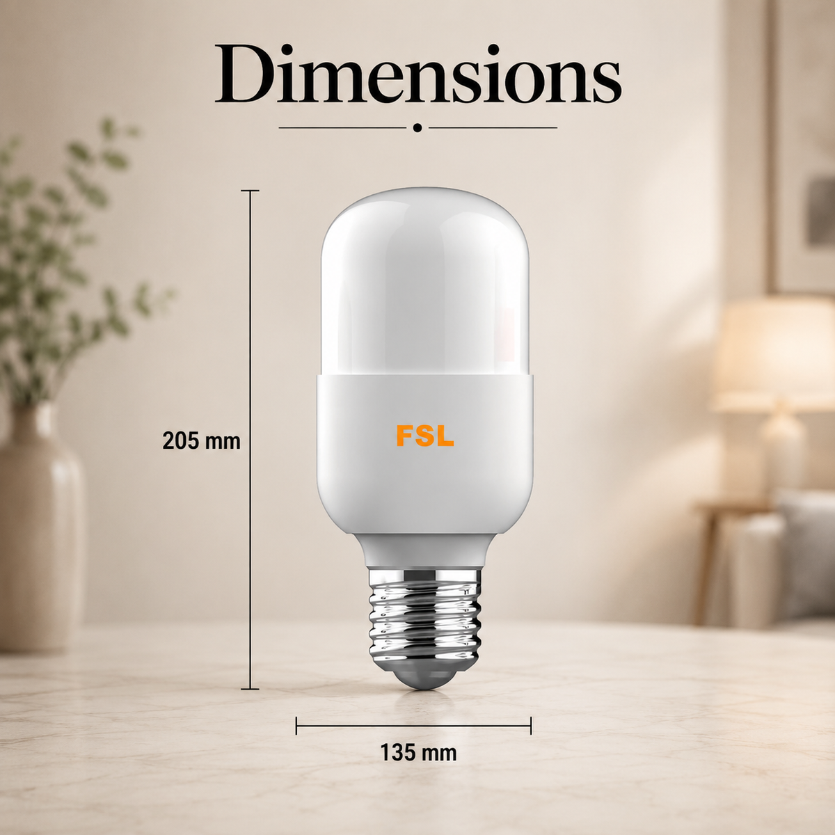 Bec LED T130, 42 W, E27, 6500 K, 3600 lm, lumină rece