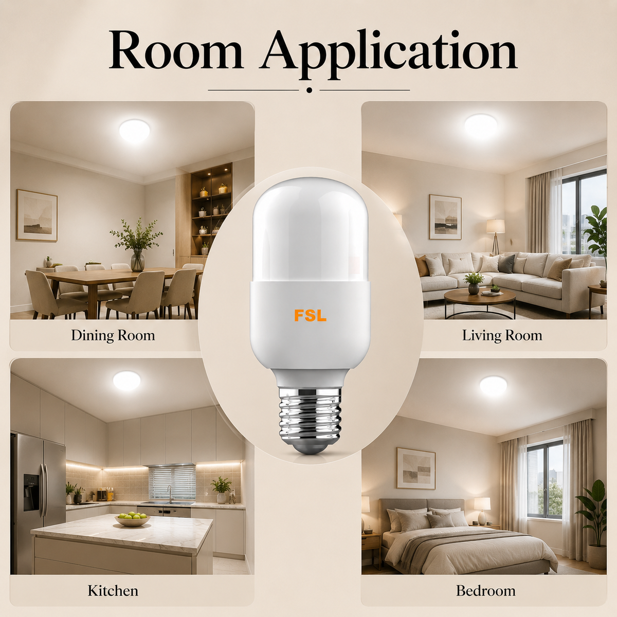 Bec LED T130, 42 W, E27, 6500 K, 3600 lm, lumină rece