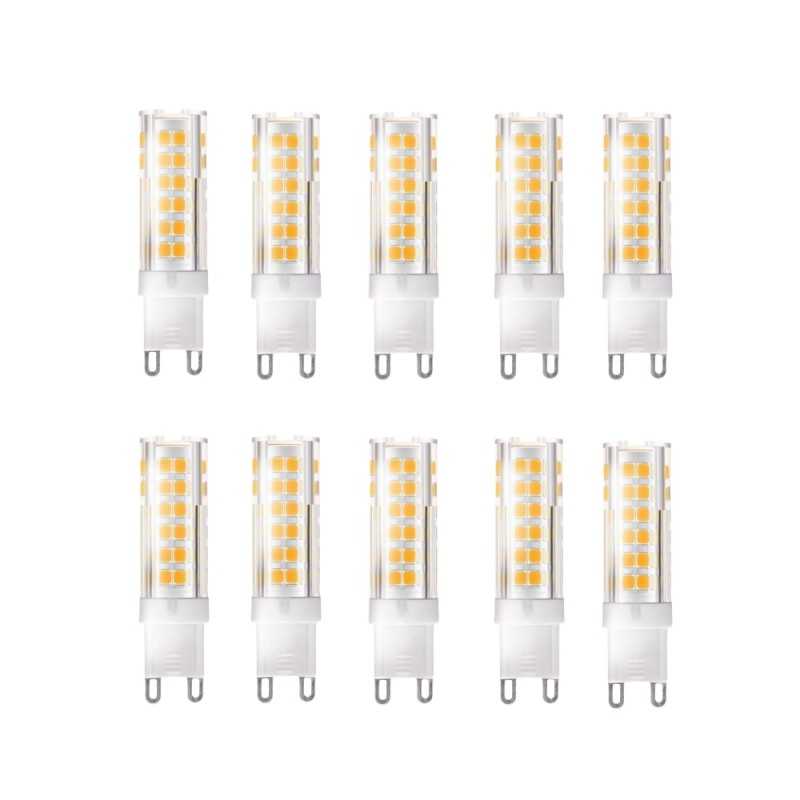 Set 10 becuri LED G9, 5 W, 400 lm, lumină neutră, 220 V