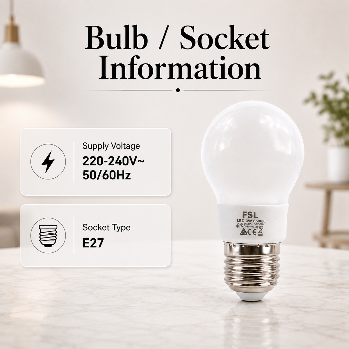 Bec LED A50 E27, 3 W, 250 lm, lumină caldă 3000 K
