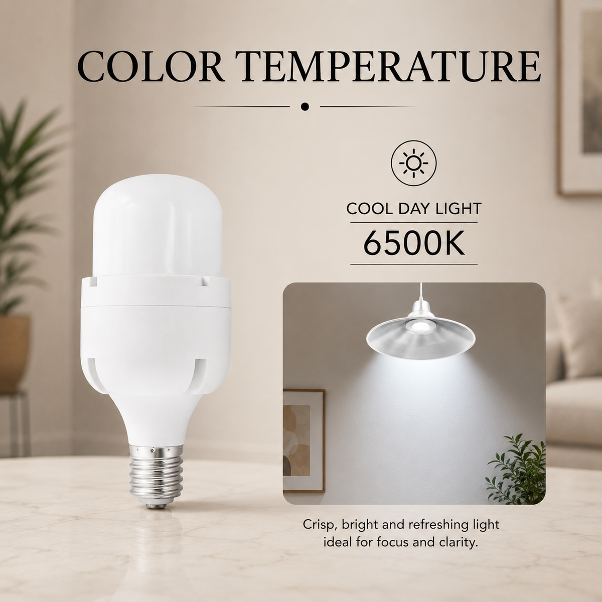 Bec LED FST111 E27, 80 W, 7000 lm, lumină rece 6500 K