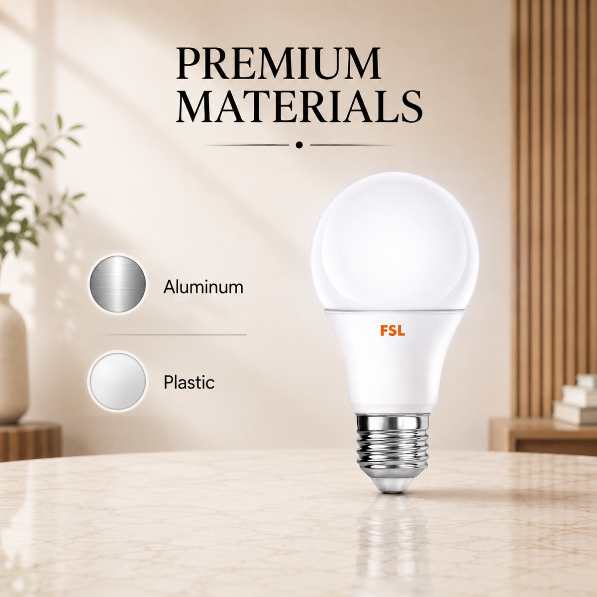 Bec LED FSL A60, E27, 15 W, lumină rece 6500 K
