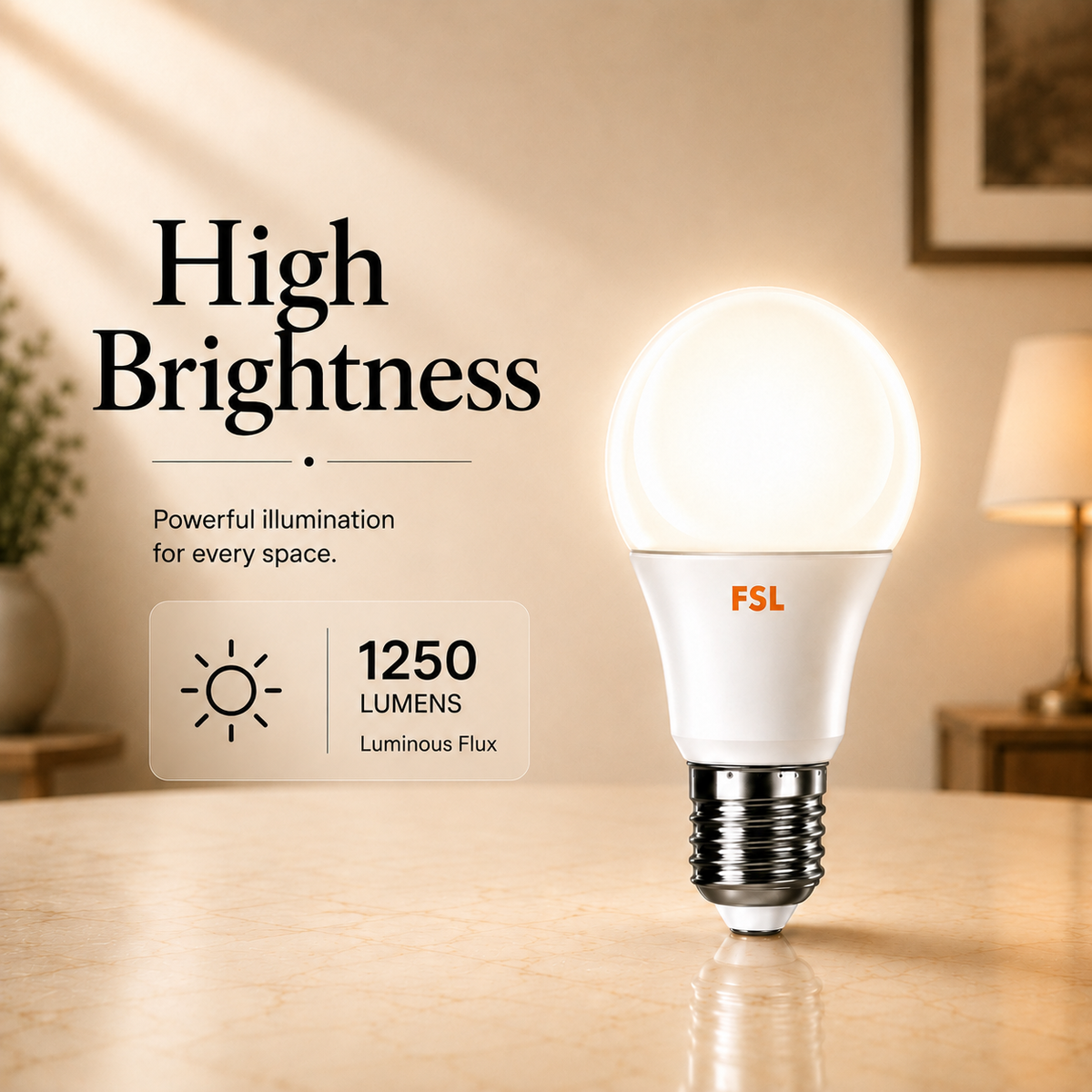 Bec LED A60 E27, 15 W, 4000 K, 1250 lm, lumină neutră
