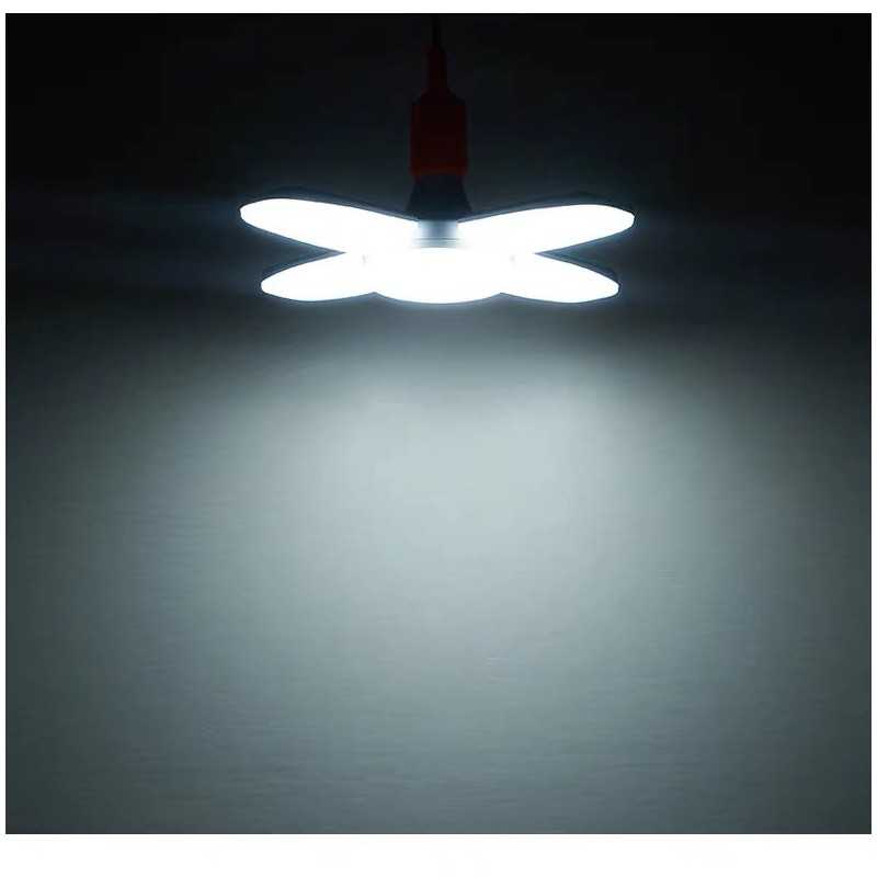 Bec LED E27 42 W cu palete, lumină albă rece 6500 K