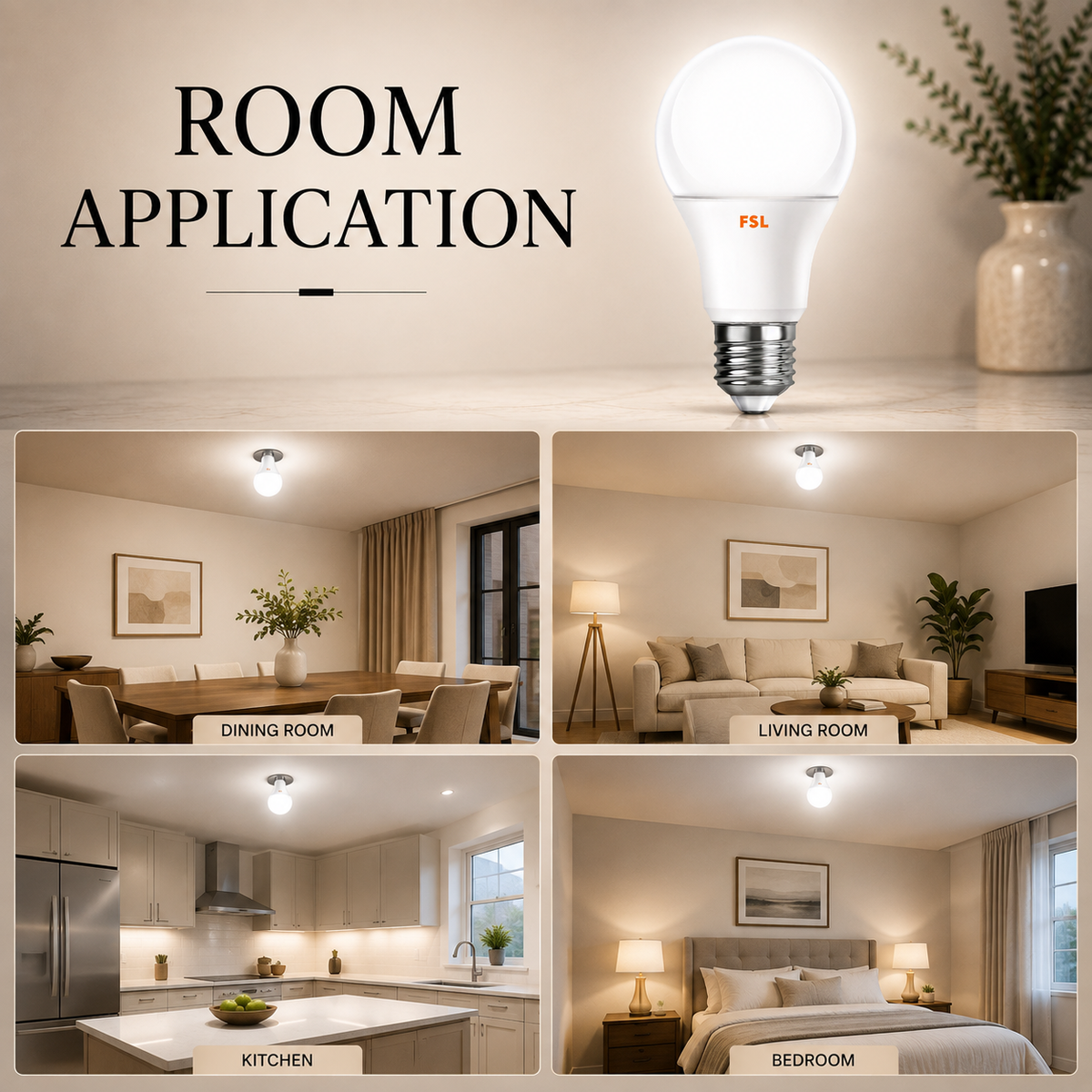 Bec LED A60 E27, 9 W, 6500 K, 870 lm, lumină rece