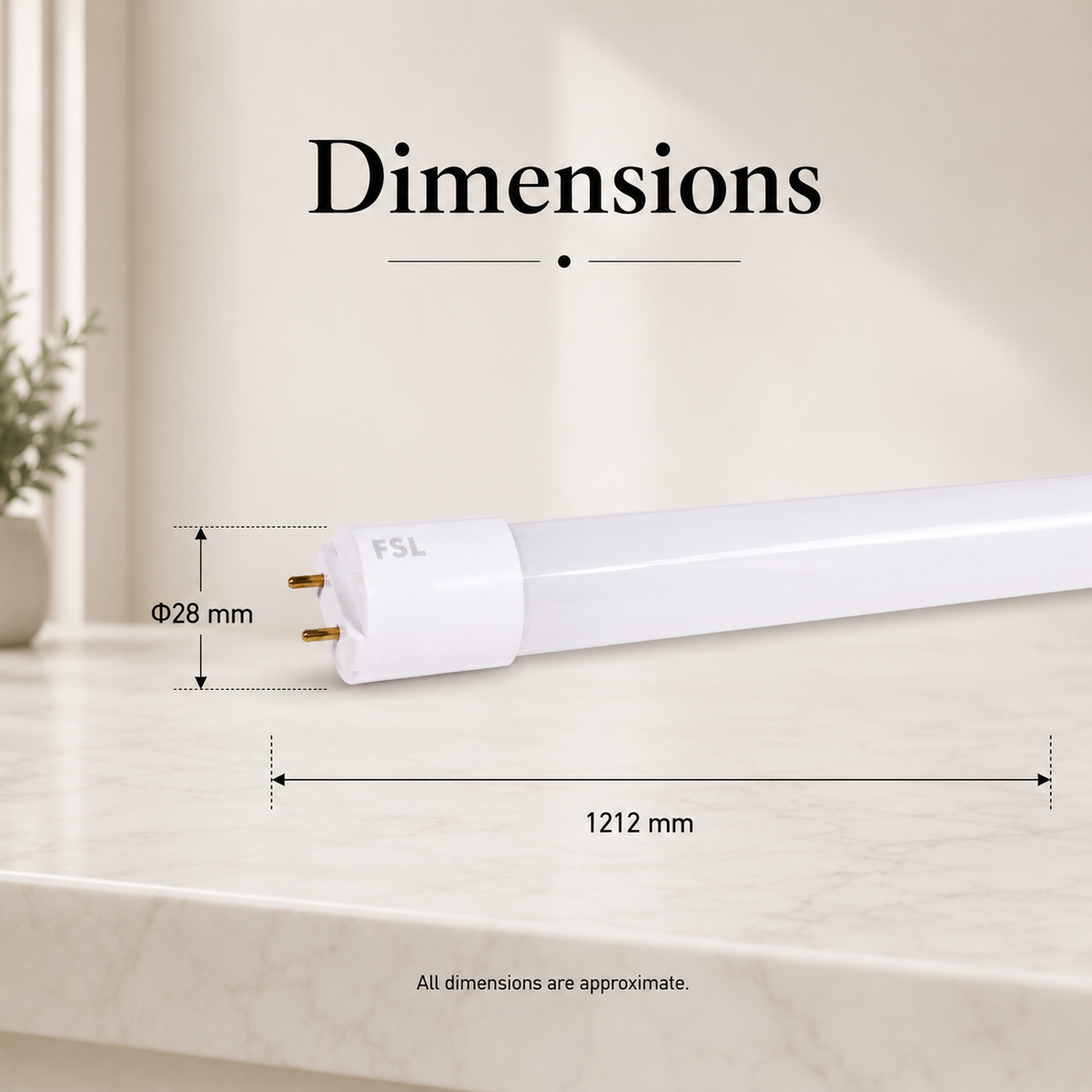 Tub LED T8 20 W, 6500 K, sticlă transparentă, 120 cm, G13