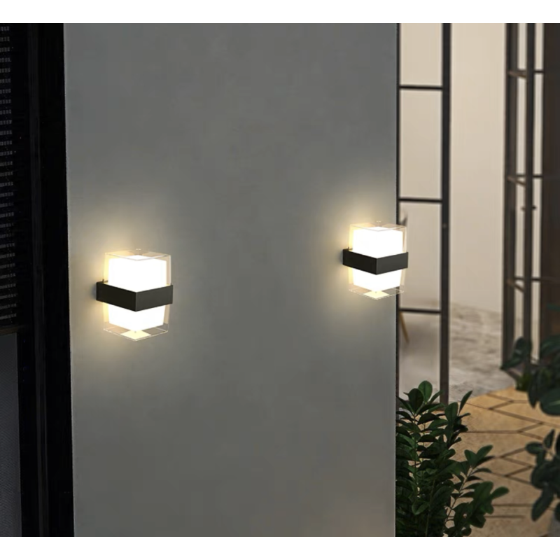 Aplică LED de exterior neagră, 10 W, 1250 lm, IP68, 3 culori de lumină