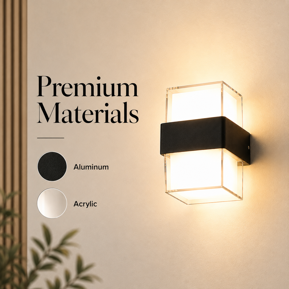 Aplică LED de exterior neagră, 10 W, 1250 lm, IP68, 3 culori de lumină