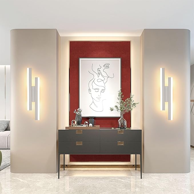 Aplica LED de perete albă, 41 cm, 24 W, 3 temperaturi de culoare