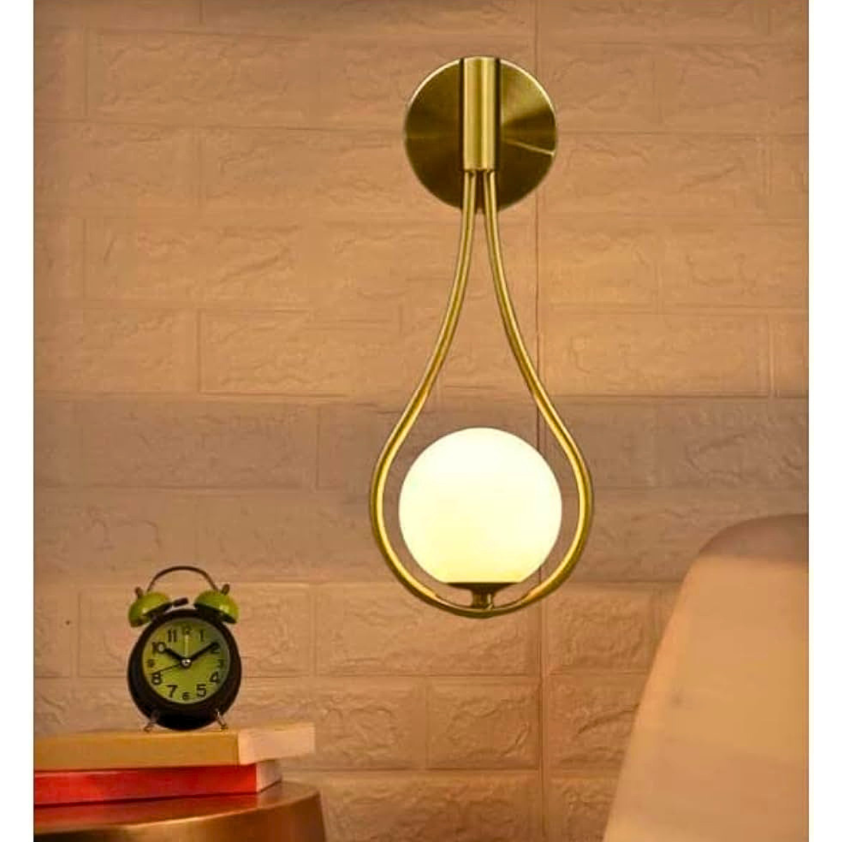 Aplică de perete E27, 1 sursă, 3 culori de lumină, IP68, aurie