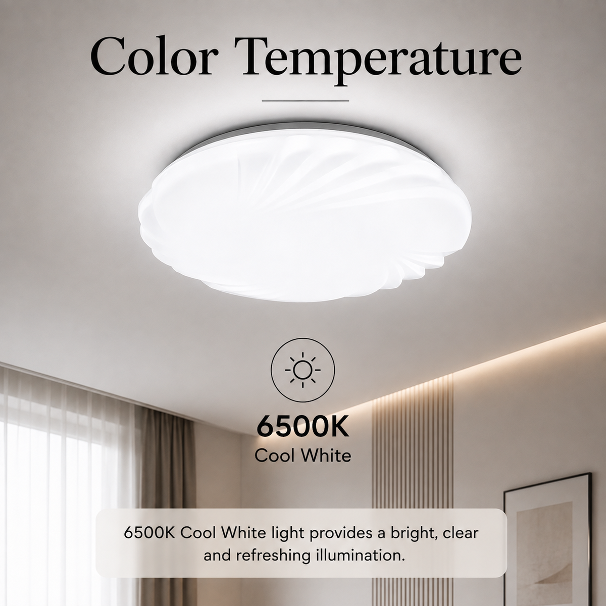 Plafonieră LED rotundă, 32 cm, 18 W, 1530 lm, lumină rece