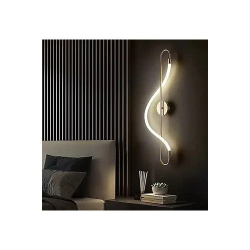 Aplică LED de perete aurie, 16 W, 800 lm, 3 culori, înălțime 56 cm