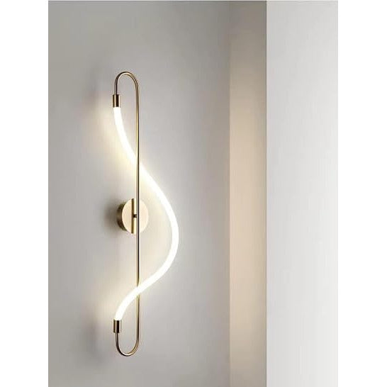 Aplică LED de perete aurie, 16 W, 800 lm, 3 culori, înălțime 56 cm