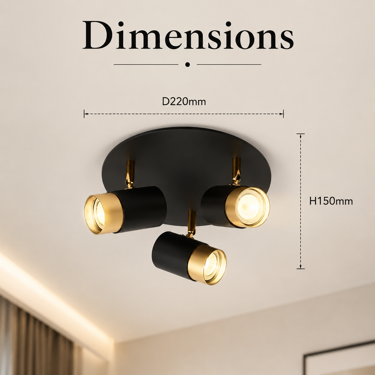 Spot LED rotund de plafon, alb, 16 W, 900 lm, 3 temperaturi de culoare
