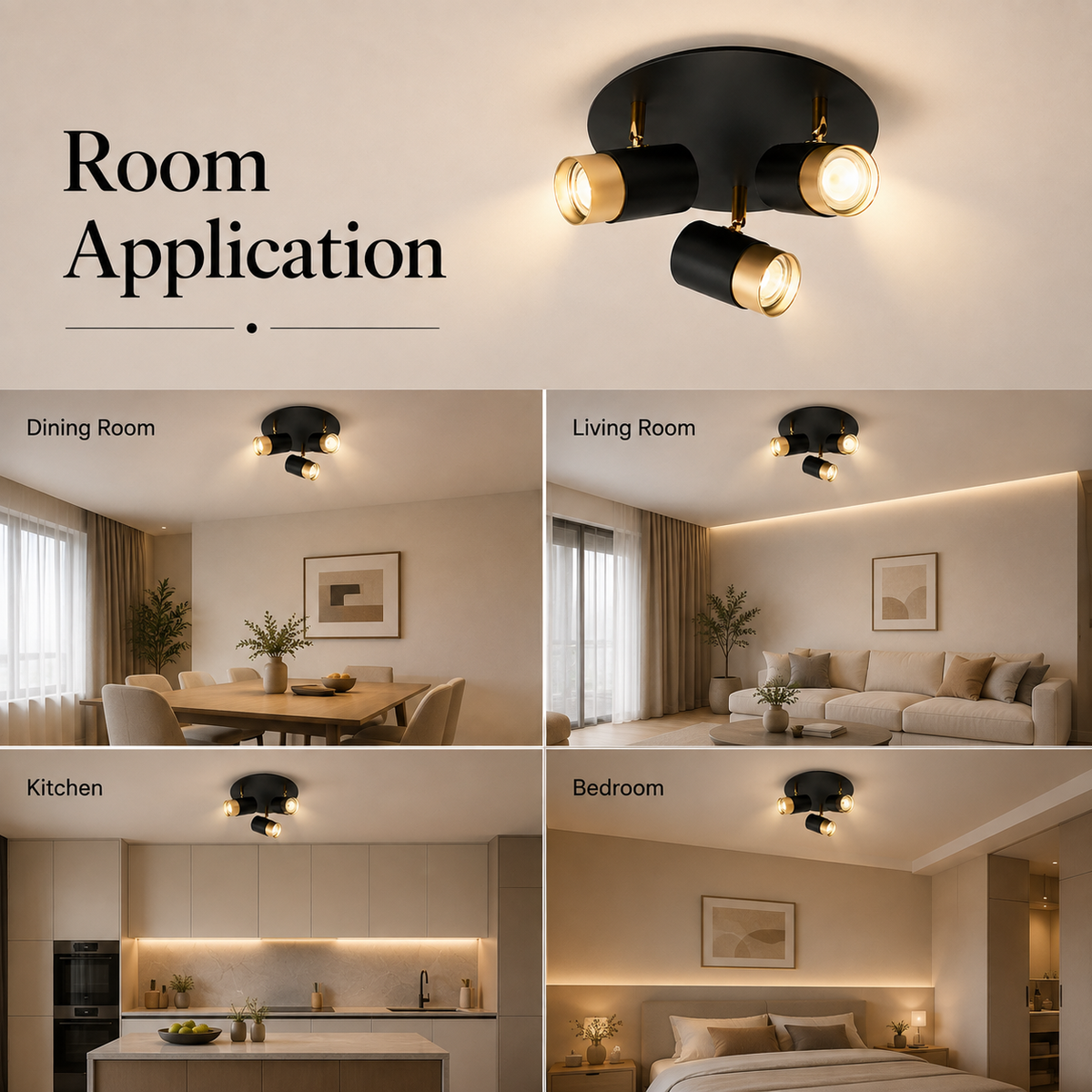 Spot LED rotund de plafon, alb, 16 W, 900 lm, 3 temperaturi de culoare