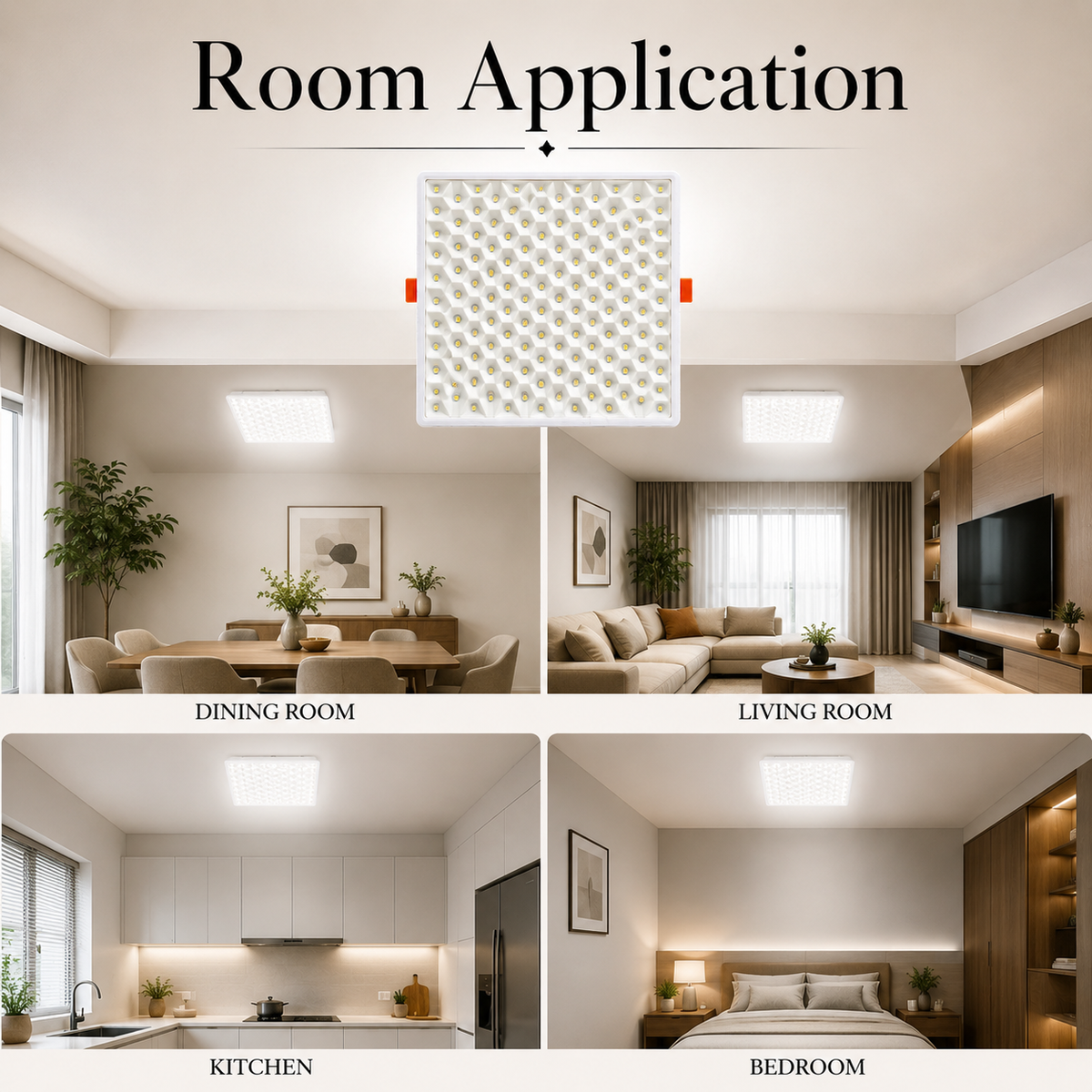 Spot LED încastrat FSP6067S, alb, 32 W, 3200 lm, 3 culori, IP20