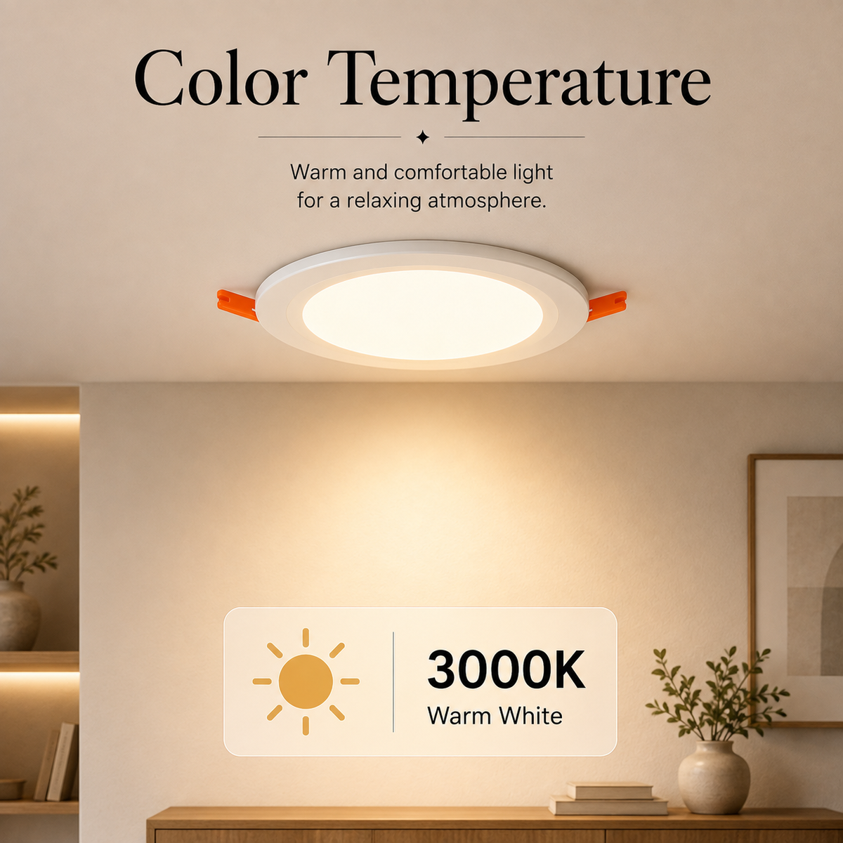 Spot LED încastrat FSD 601, 22 W, 1550 lm, 3 culori, alb