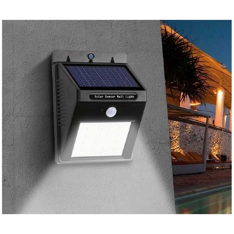 Lampă solară LED de grădină cu senzor de mișcare, IP65, 3 culori de lumină