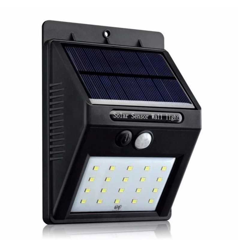 Lampă solară LED de grădină cu senzor de mișcare, IP65, 3 culori de lumină