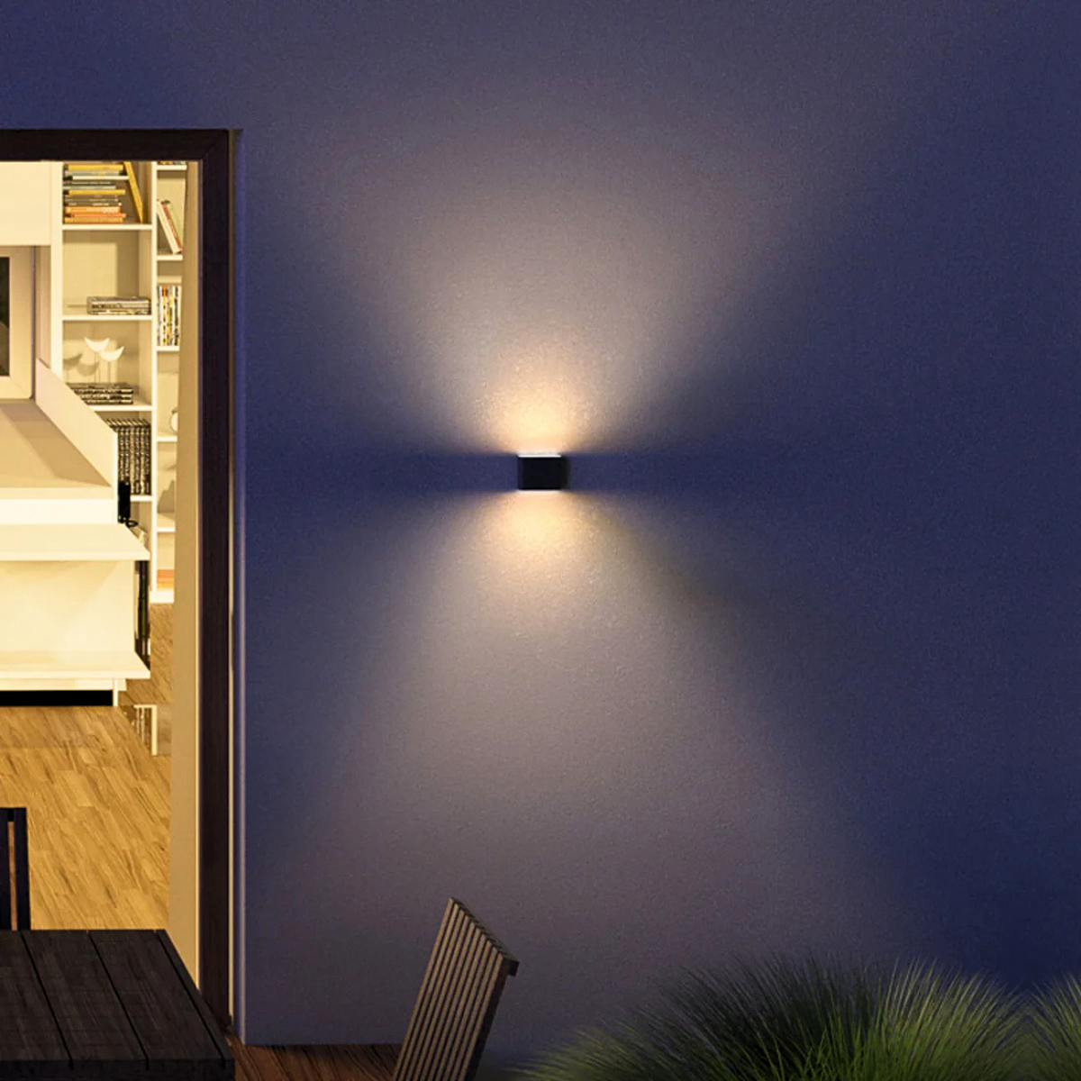Aplică LED de exterior, neagră, 6 W, 3000 K, IP65