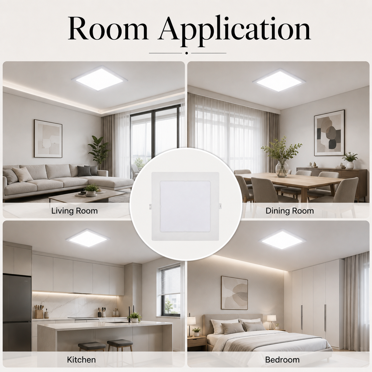 Spot LED încastrat pătrat 18 W, 1800 lm, 3 temperaturi de culoare, IP20