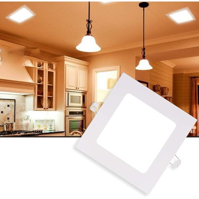 Spot LED încastrat pătrat 18 W, 1800 lm, 3 temperaturi de culoare, IP20